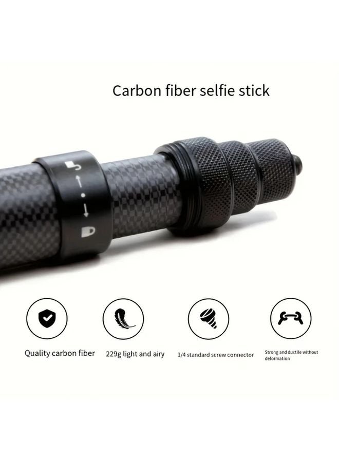 عصا السيلفي التلسكوبية من كربون فايبر 3M الفضي لـ كاميرا أكشن Insta360 X5 X4 X3 ONE X2 ONE RS - Image 3